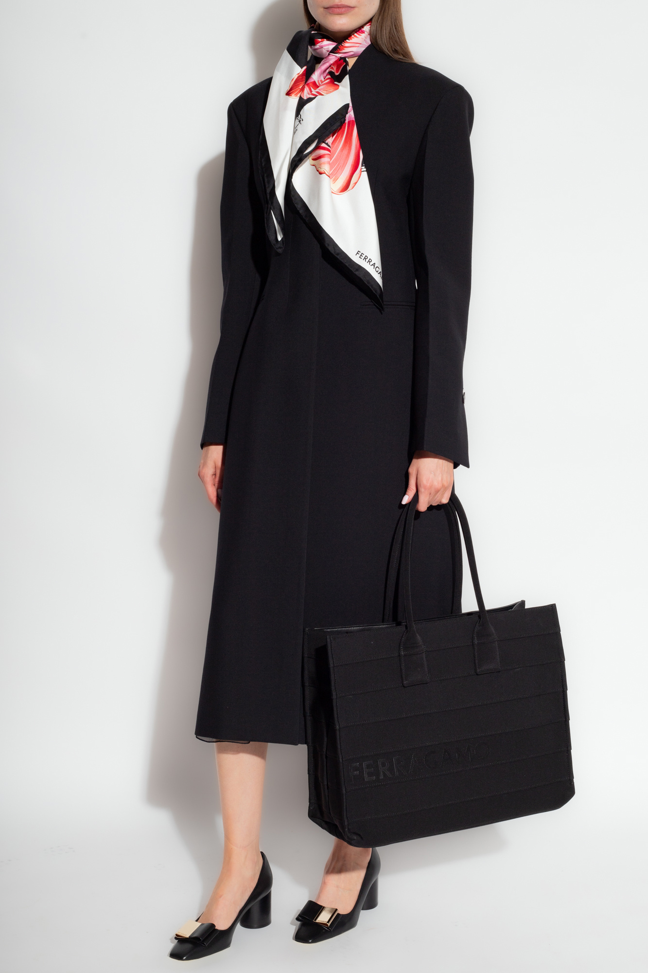 コート FERRAGAMO COAT (13G412780948 NERO) Black Single-breasted coat FERRAGAMO - SchaferandweinerShops